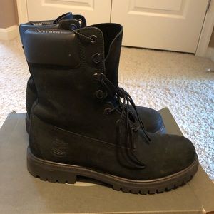 Timberland 8" Prem Boots Black SZ 9 double sole